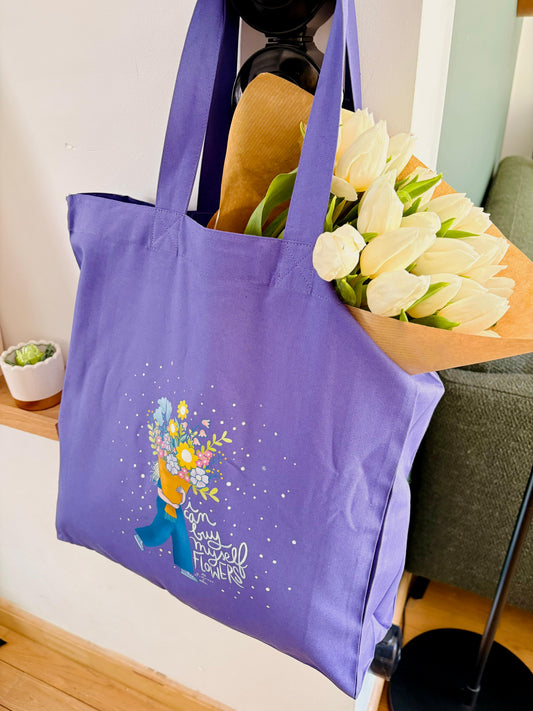 Tote Bag I CAN BY MYSELF FLOWERS - Collab' Mathou