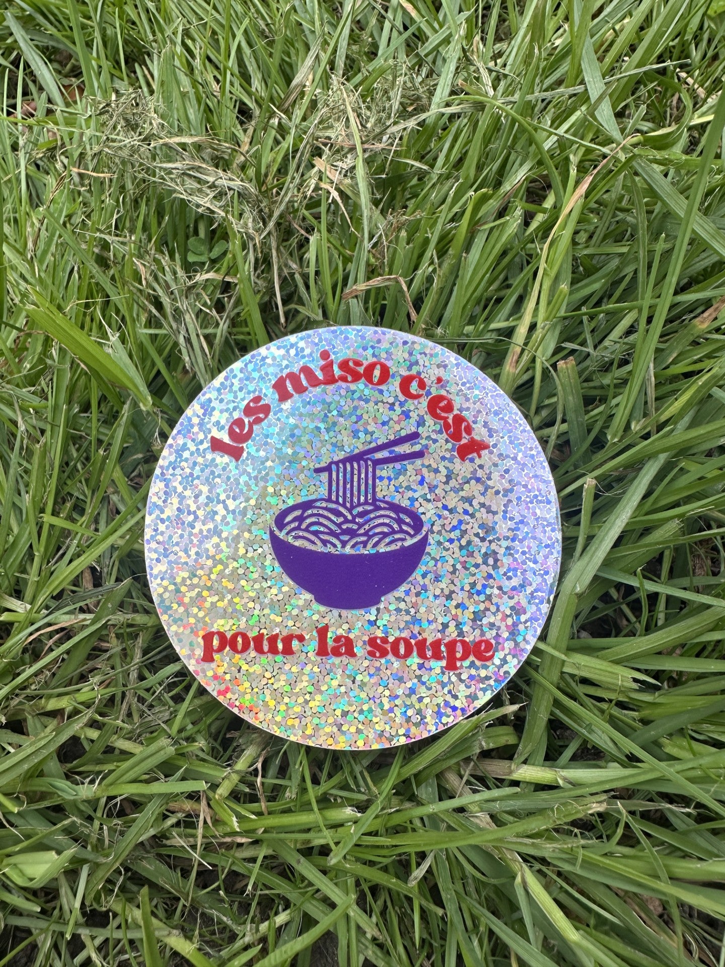 lot de 3 Stickers pailletés PUNKS - SENSITIVE - MISO