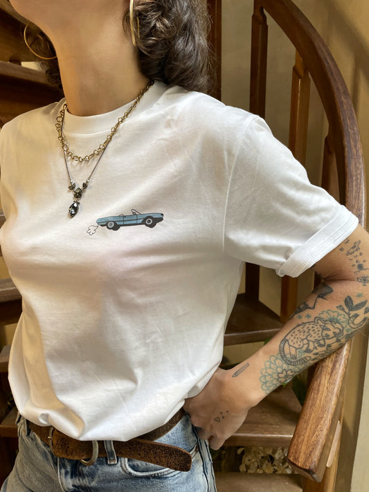 Tee-shirt THELMA et LOUISE (version bleue turquoise) - Collab' Pauline Perrolet
