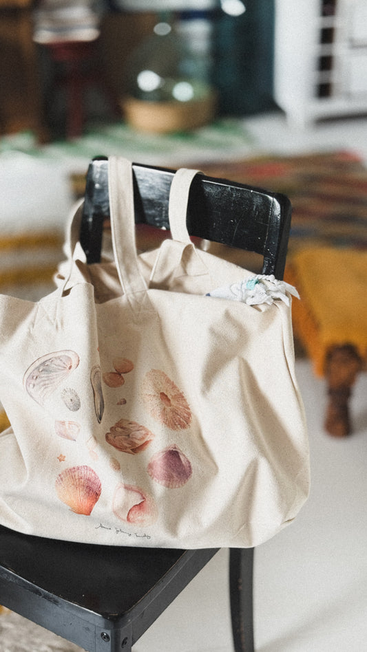 Sac cabas MES COQUILLAGES - Collab' Anne-Solange Tardy