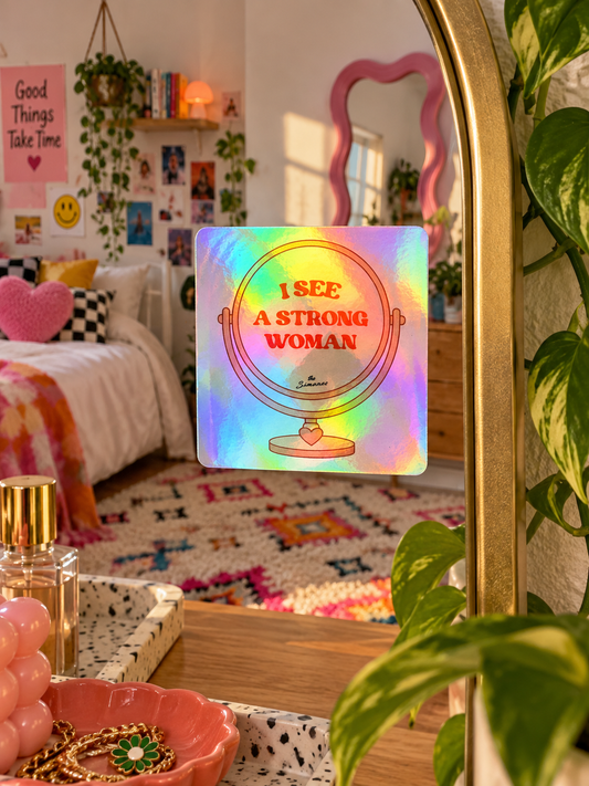 Sticker holographique STRONG WOMAN