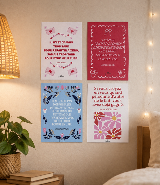 Lot de 4 cartes postales - LES CONTEMPORAINES