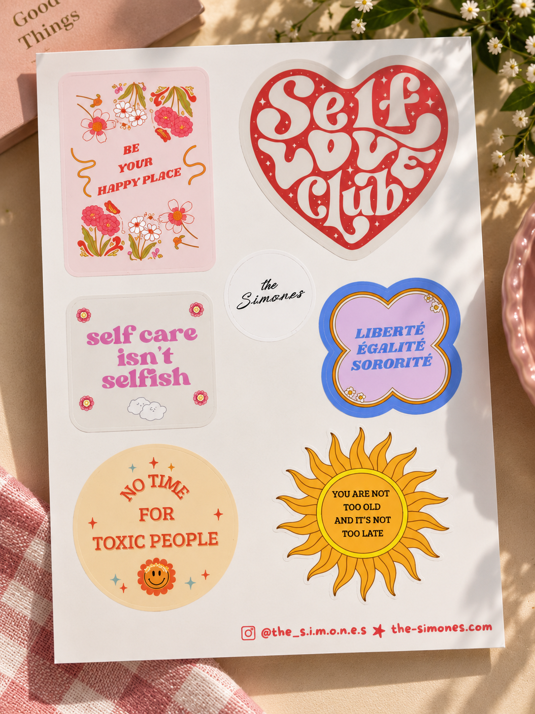 Planche de Stickers SELF LOVE