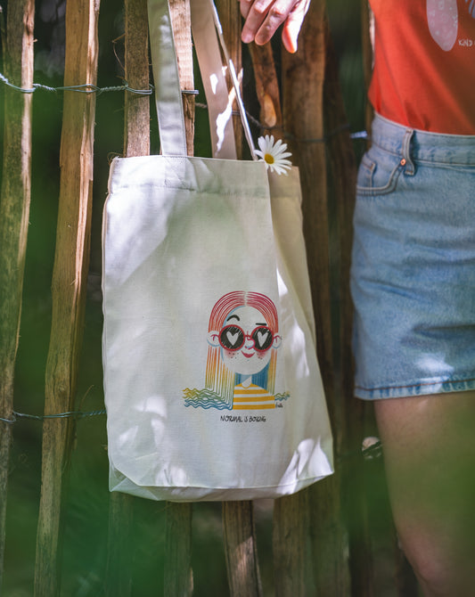 Tote Bag NORMAL IS BORING - Collab' Emilie Theillard