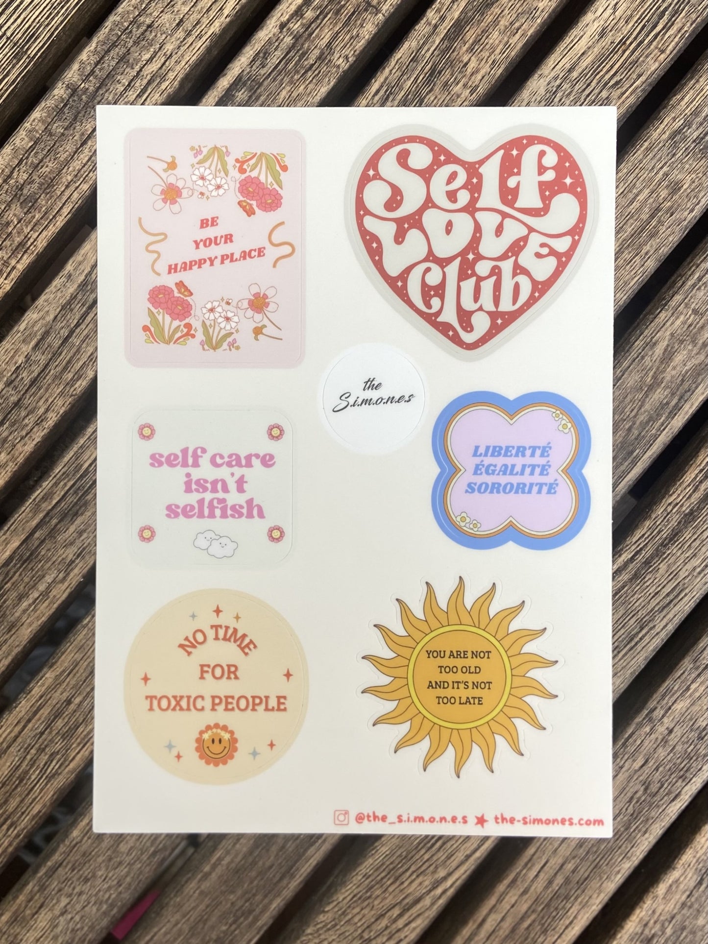 Planche de Stickers SELF LOVE
