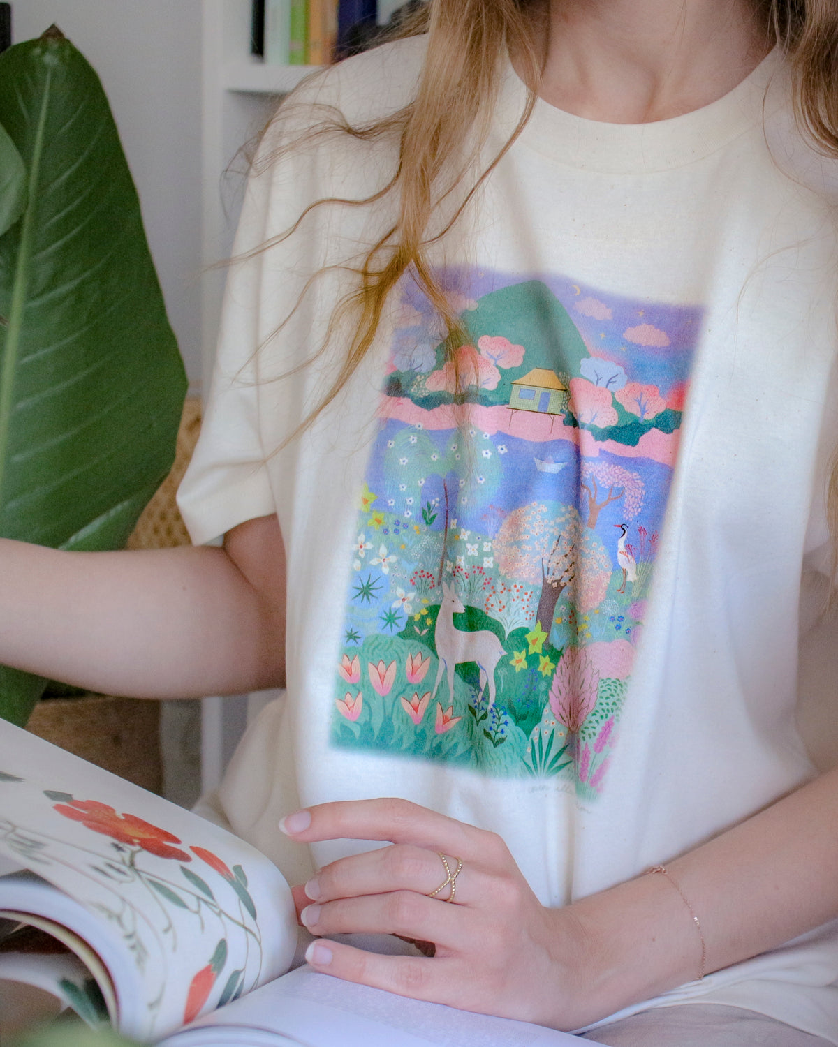 Tee-shirt écru PAYSAGE - Collab' Coucou Illustration – The Simones
