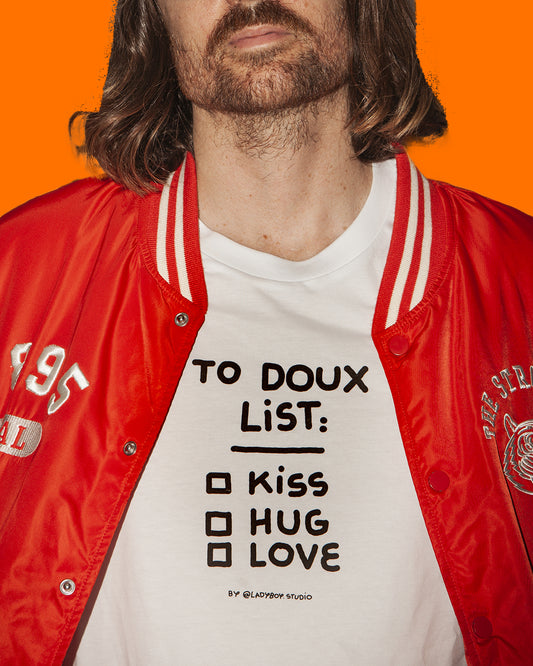 Tee-shirt blanc TO DOUX LIST - Collab' LADYBOY