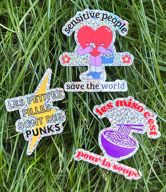 Sticker pailleté PUNKS