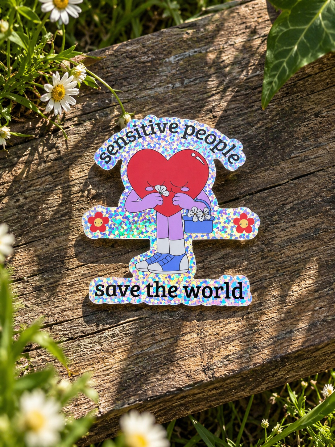 Sticker pailleté SENSITIVE PEOPLE