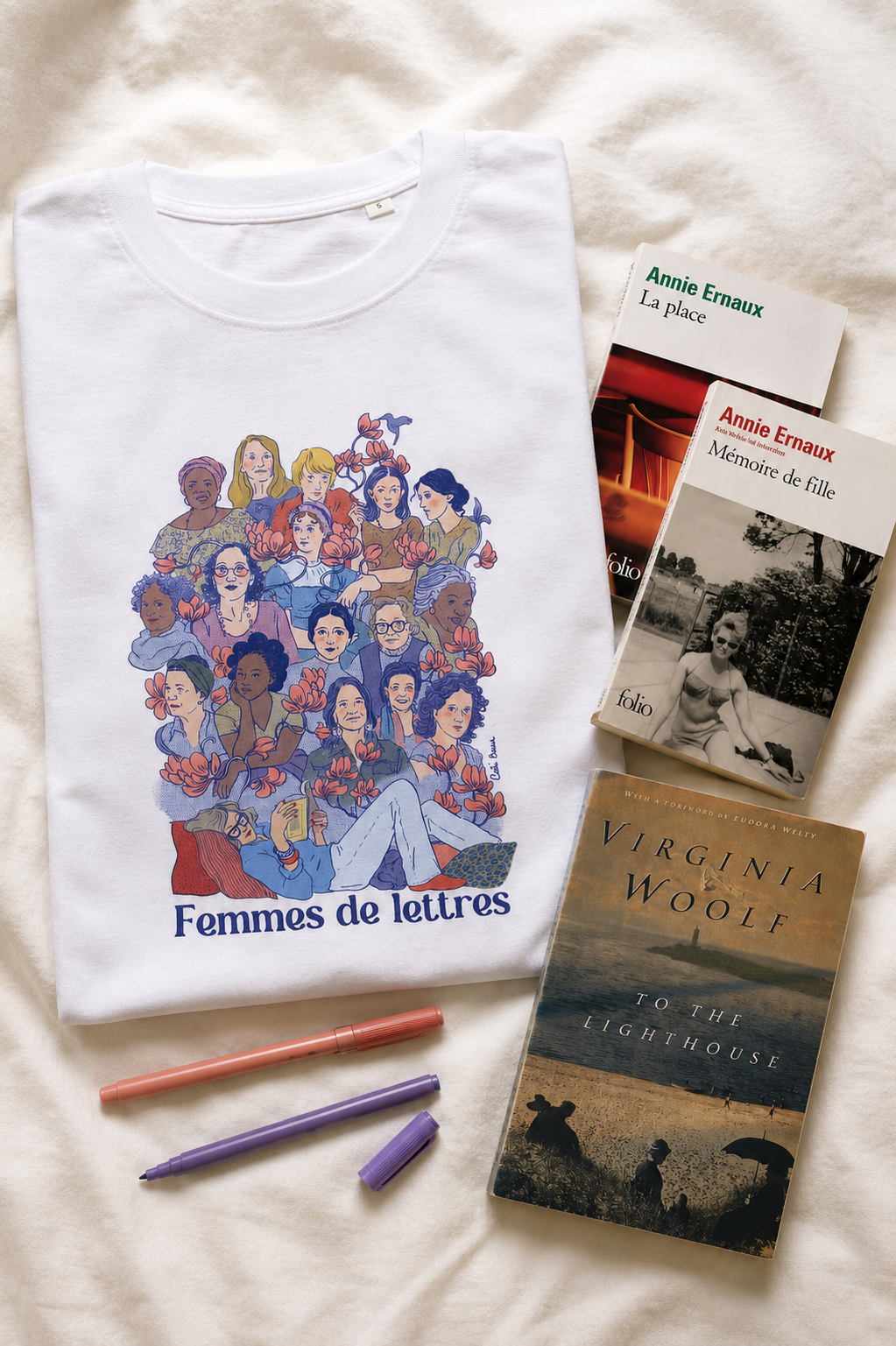 Tee-shirt FEMMES DE LETTRES - Collab' Cati Baur