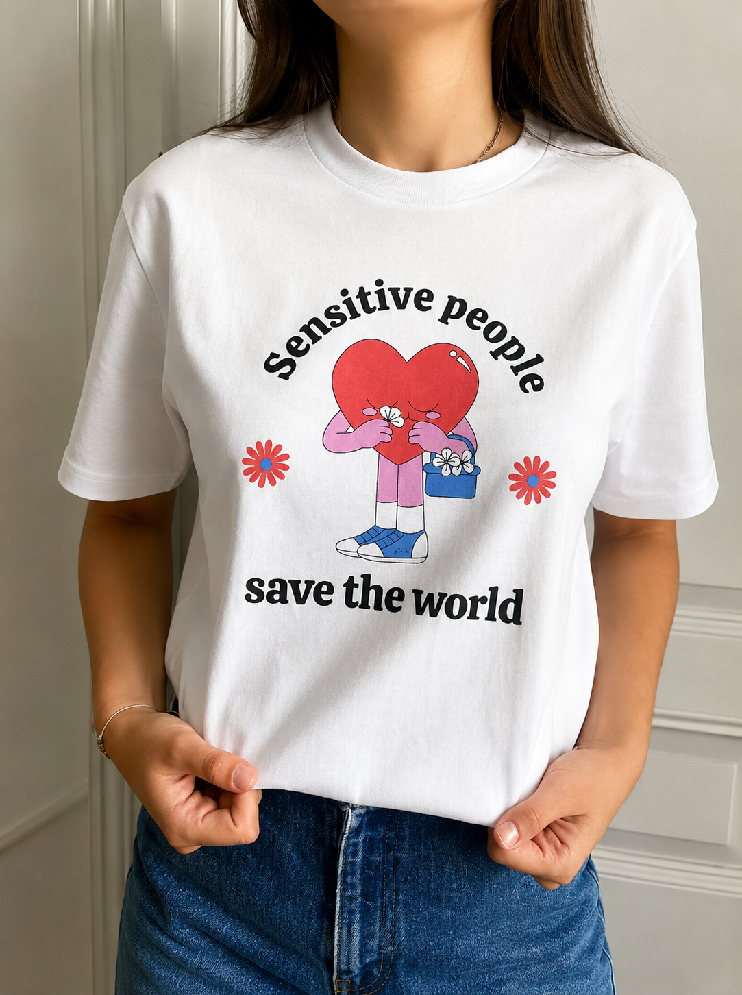 Tee-shirt SENSITIVE PEOPLE SAVE THE WORLD