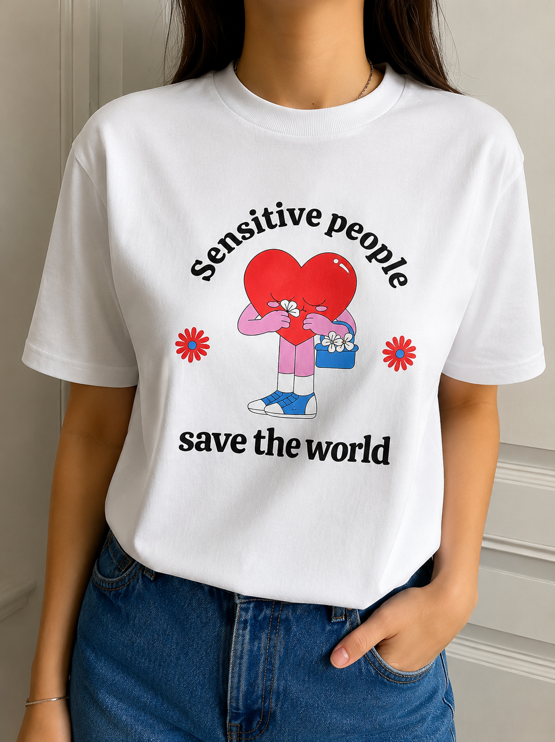 Tee-shirt SENSITIVE PEOPLE SAVE THE WORLD