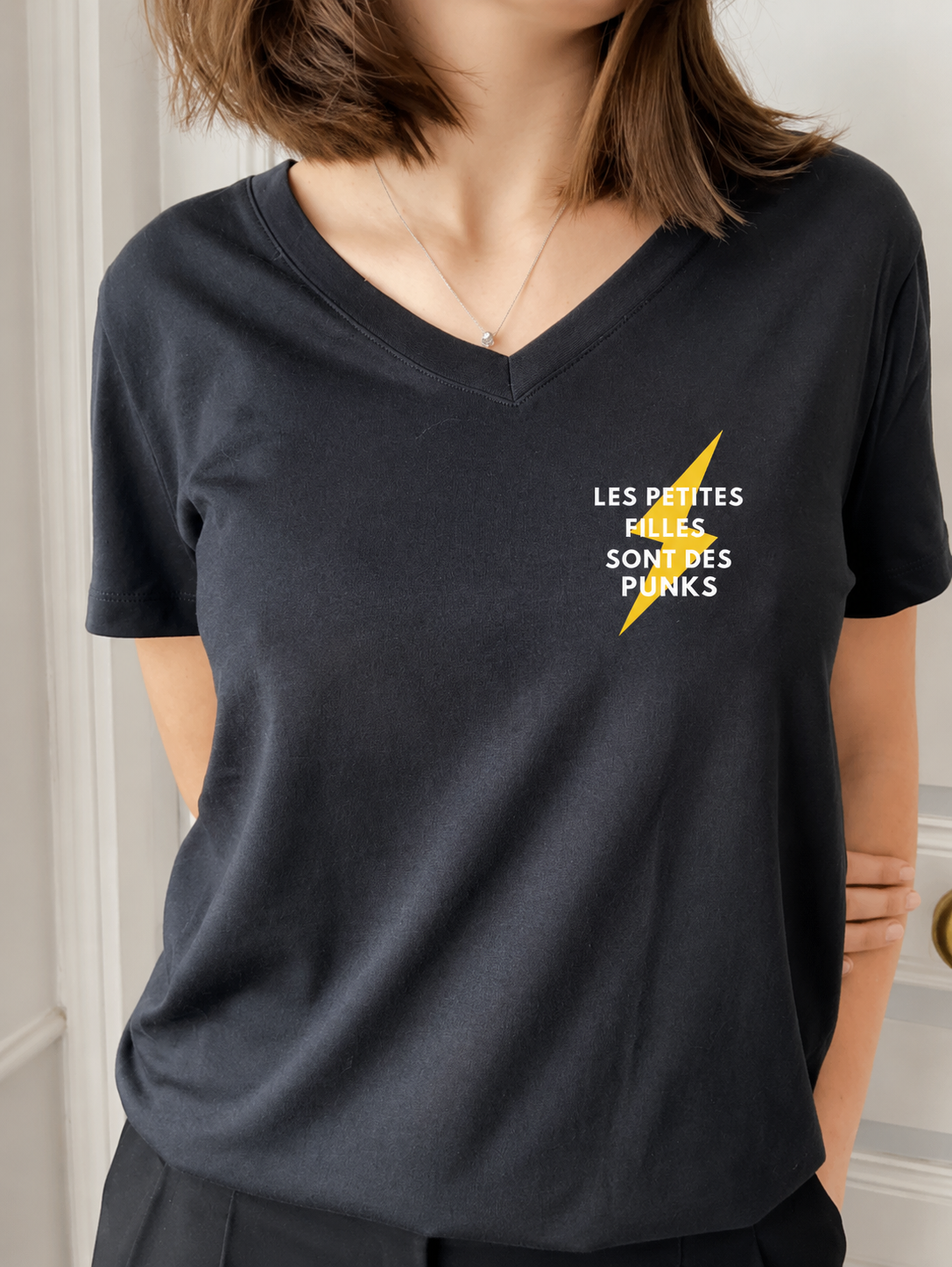 Tee-shirt col V PUNK