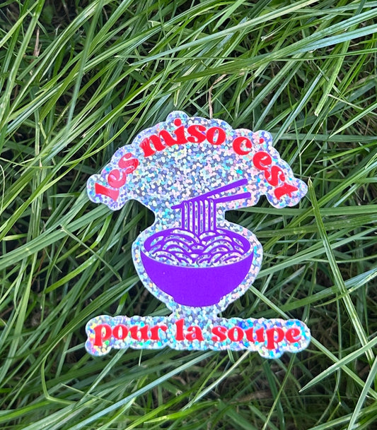 Sticker pailleté MISO