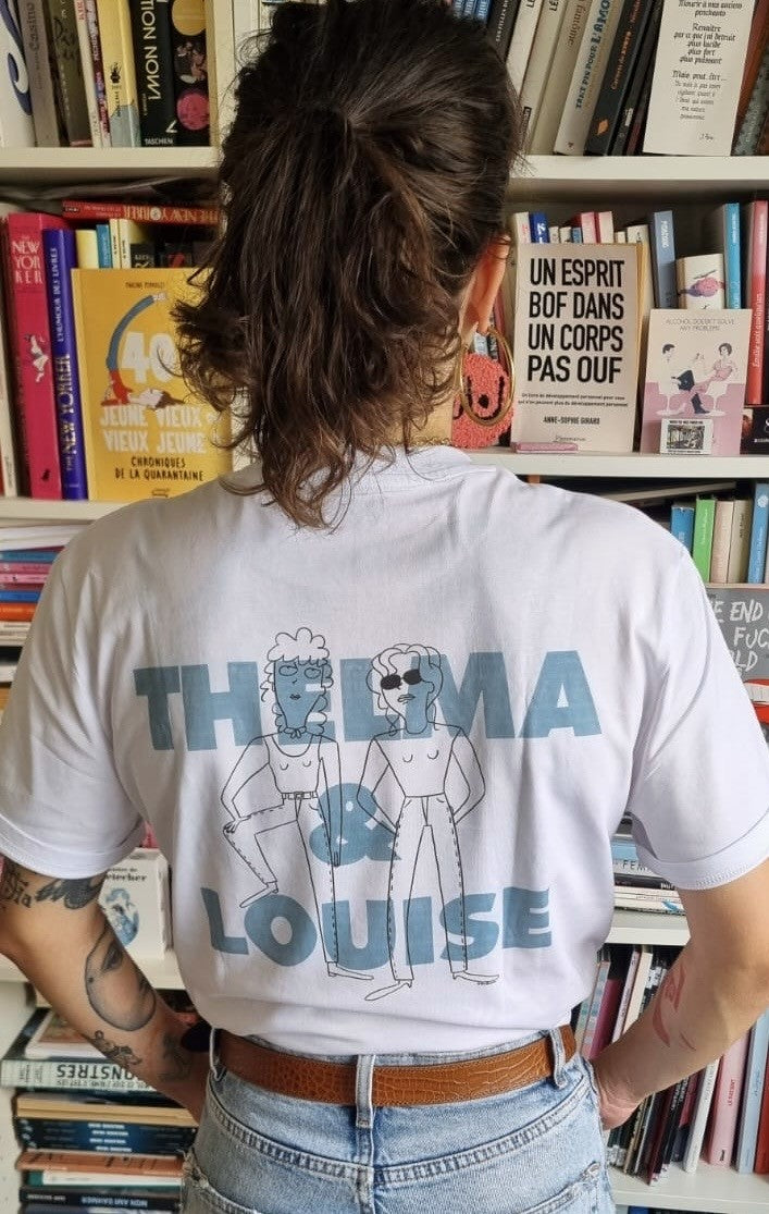 Tee-shirt THELMA et LOUISE (version bleue turquoise) - Collab' Pauline Perrolet