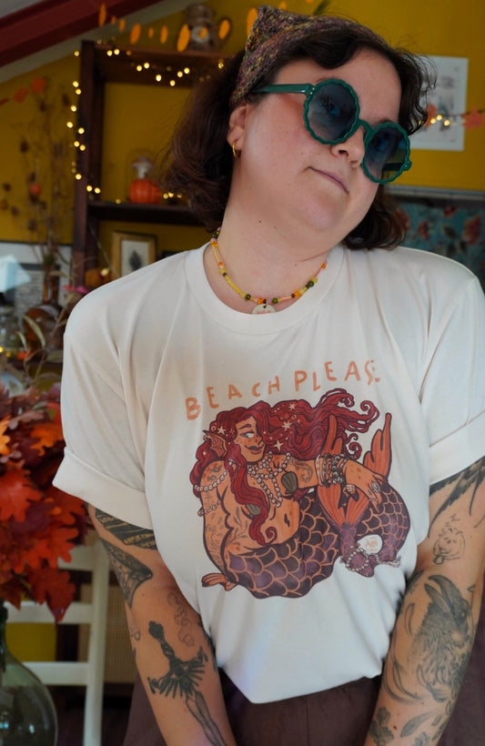 Tee-shirt BEACH PLEASE- Collab' Lison La Morue