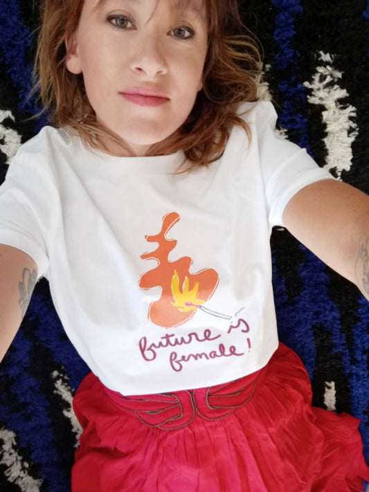 Tee-shirt FUTURE IS FEMALE - Collab' Paillettes et Mimosas