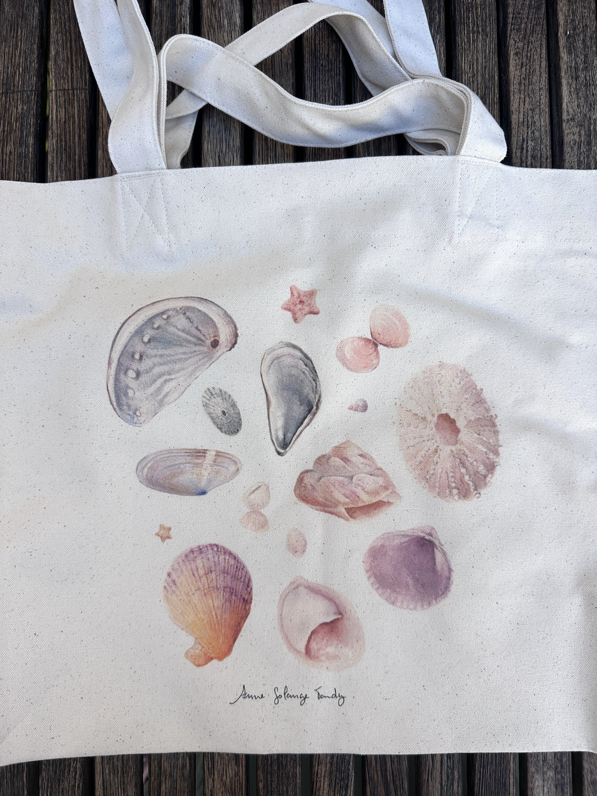 Sac cabas MES COQUILLAGES - Collab' Anne-Solange Tardy