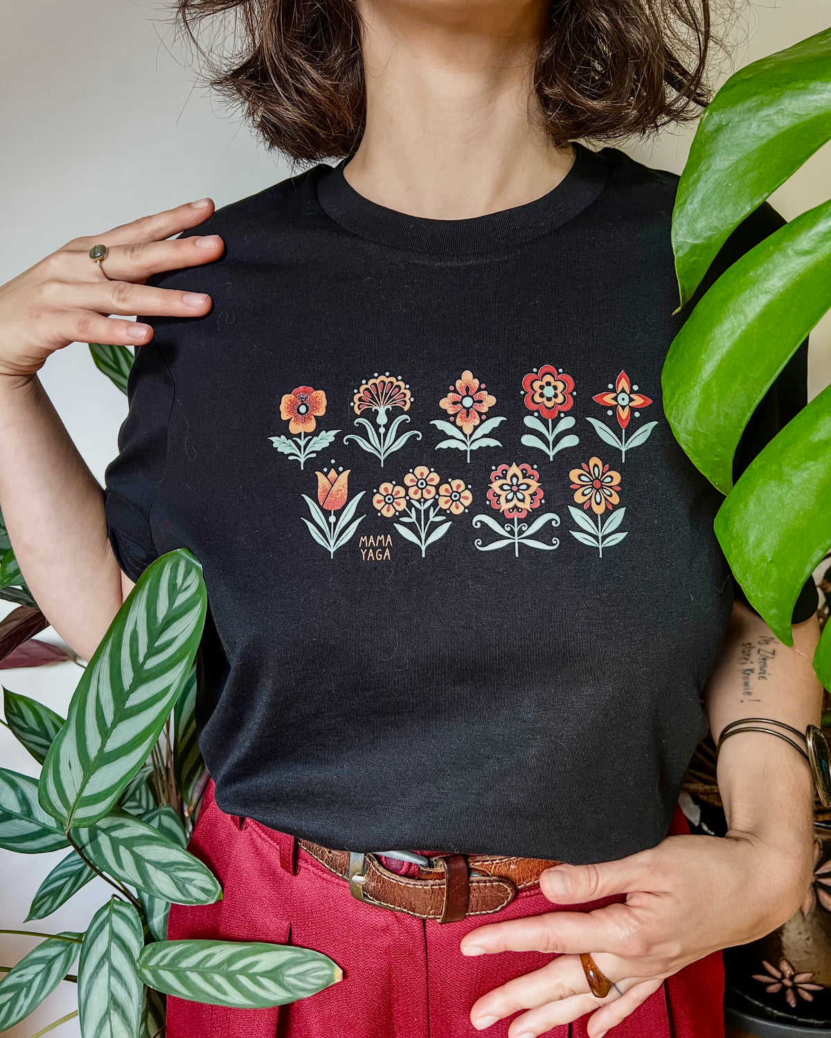 Tee-shirt FLEURS - Collab' Mama Yaga