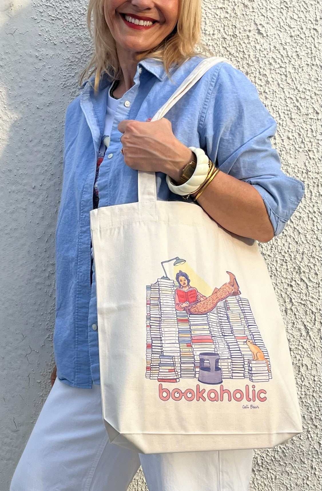 Tote Bag BOOKAHOLIC - Collab' Cati Baur