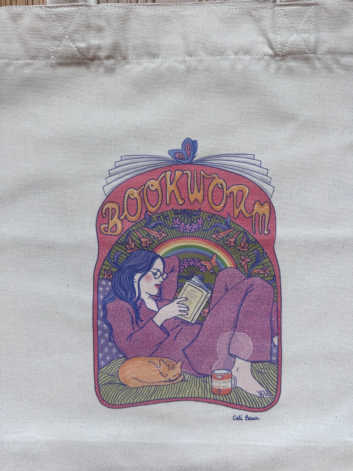 Tote Bag BOOKWORM - Collab' Cati Baur