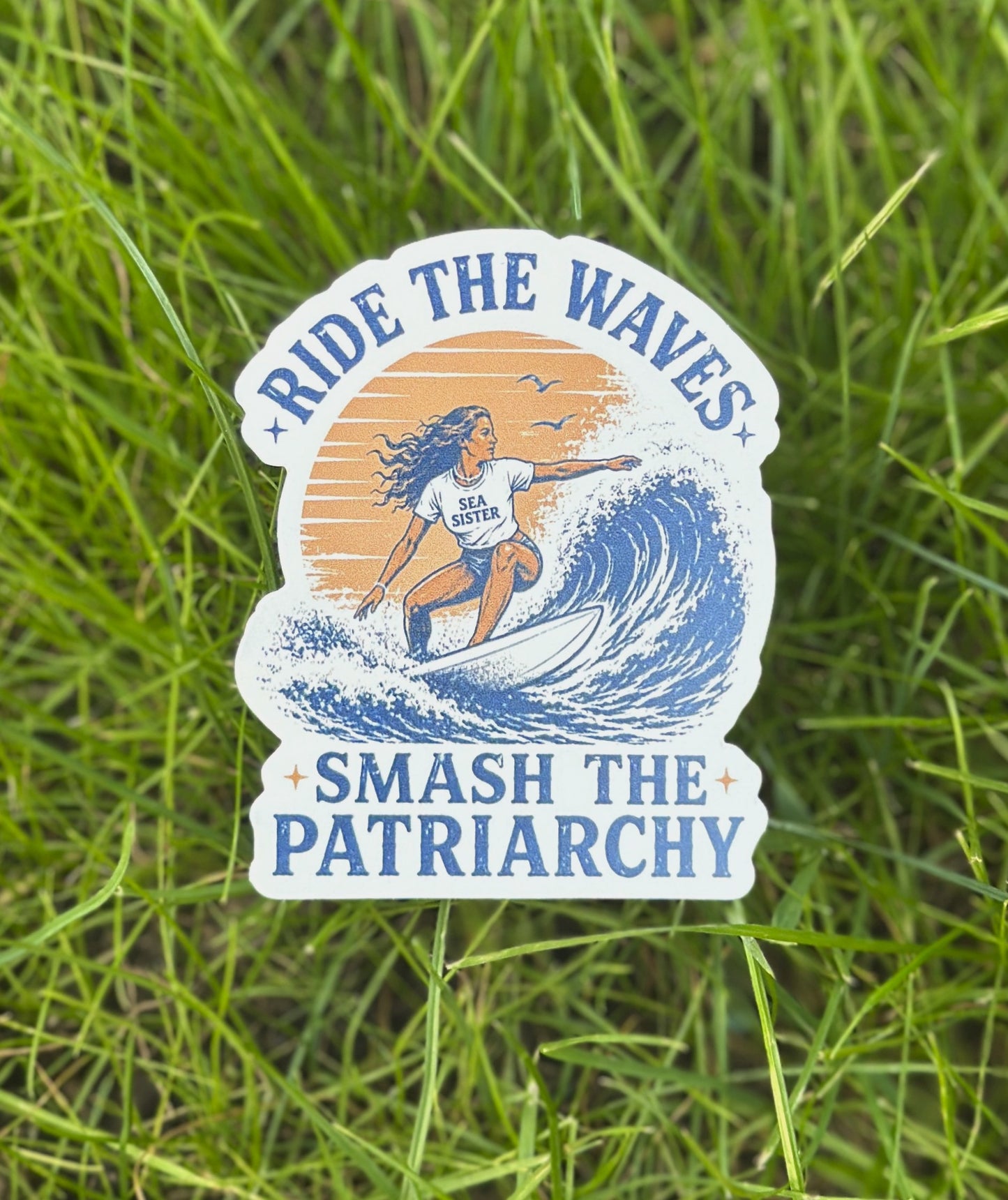 Lot de 3 Stickers en vinyle SISTERHOOD - WAVES - MORE SLEEP