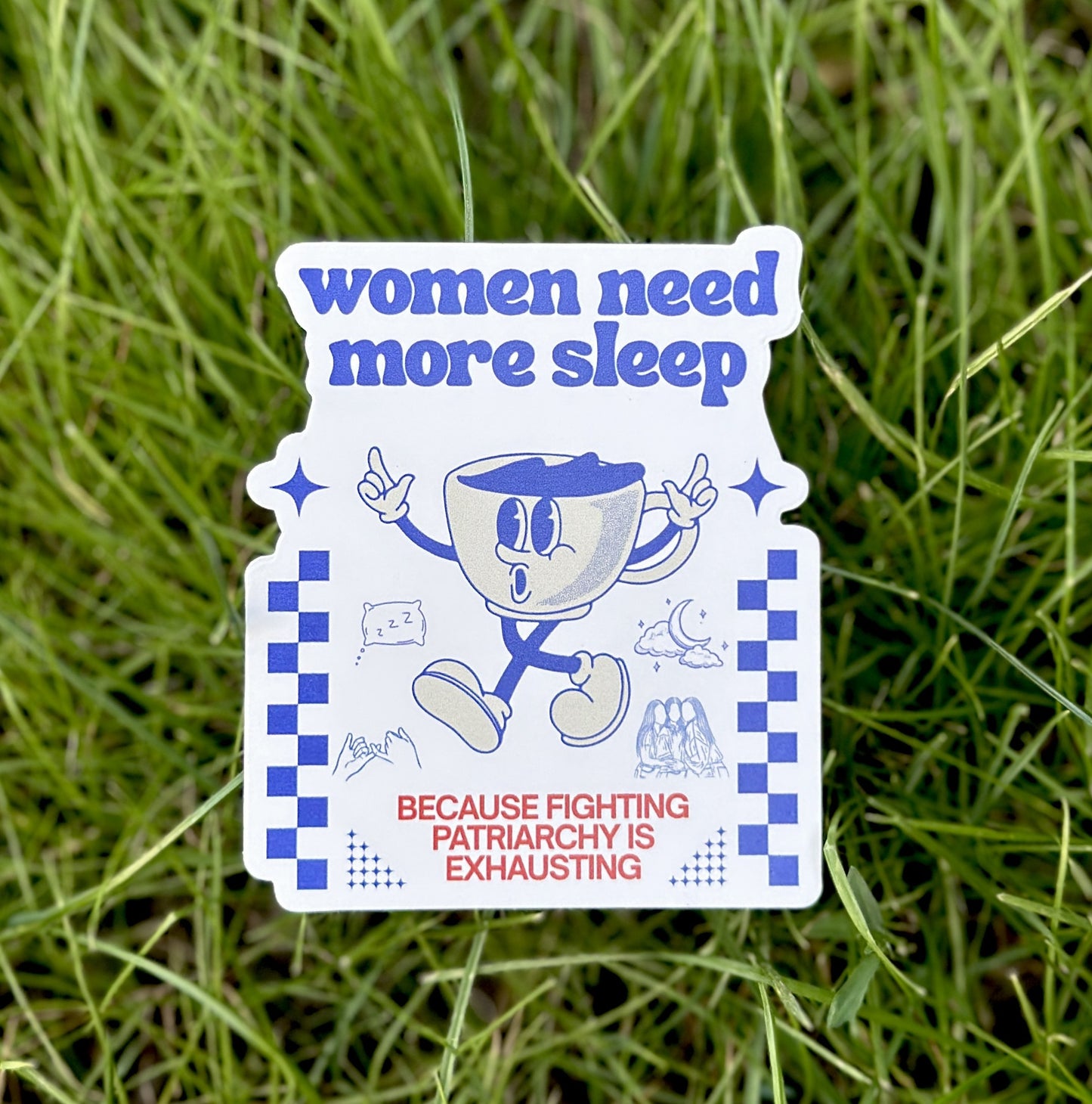 Lot de 3 Stickers en vinyle SISTERHOOD - WAVES - MORE SLEEP