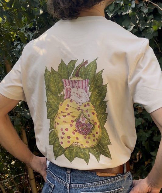 Tee-shirt écru LAPINS - Collab' Axelle Pomares