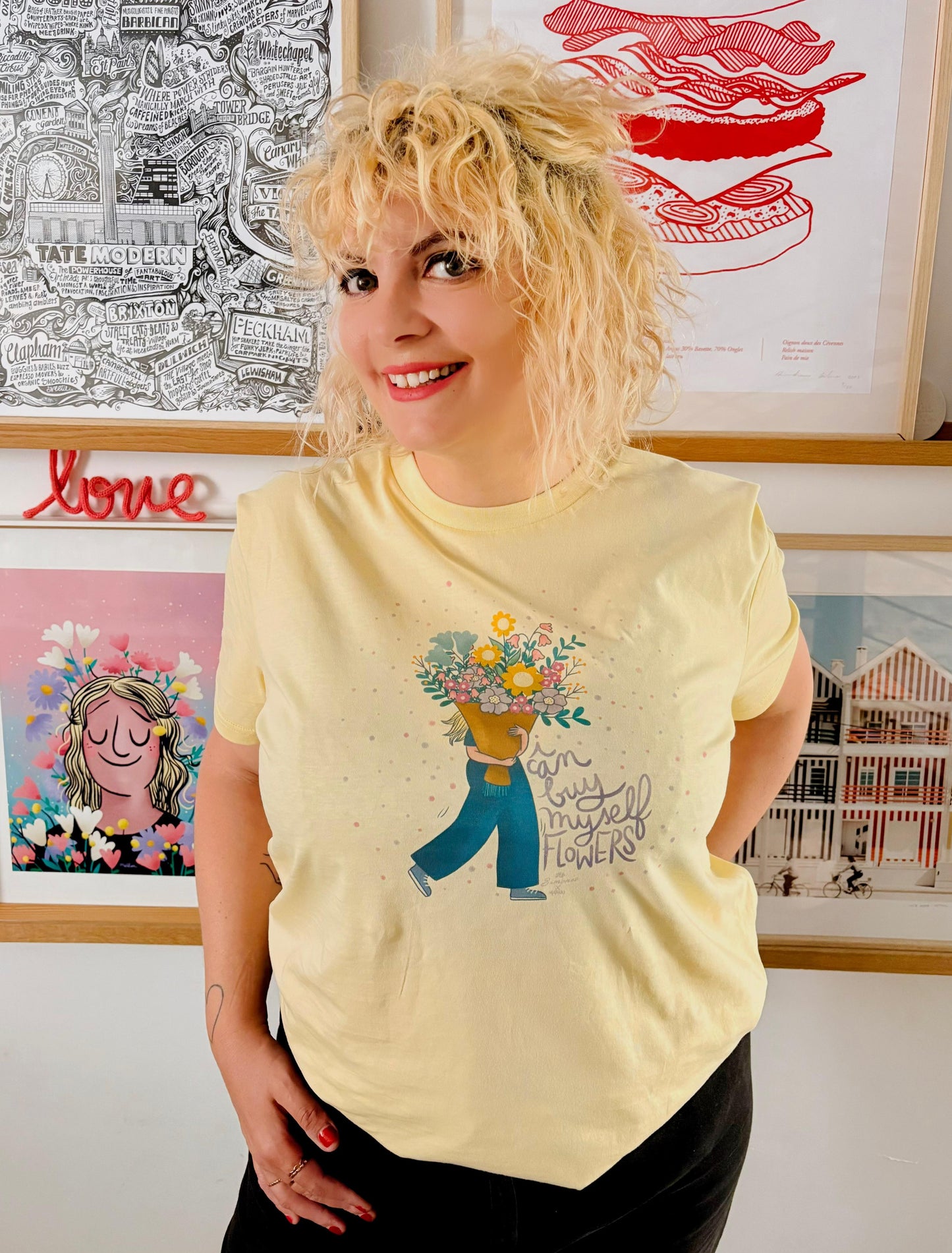 Tee-shirt I CAN BUY MYSELF FLOWERS - Collab' Mathou