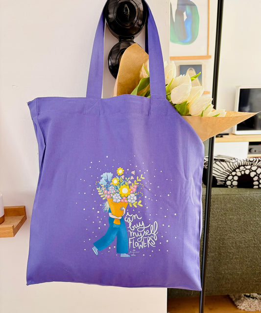 Tote Bag I CAN BY MYSELF FLOWERS - Collab' Mathou