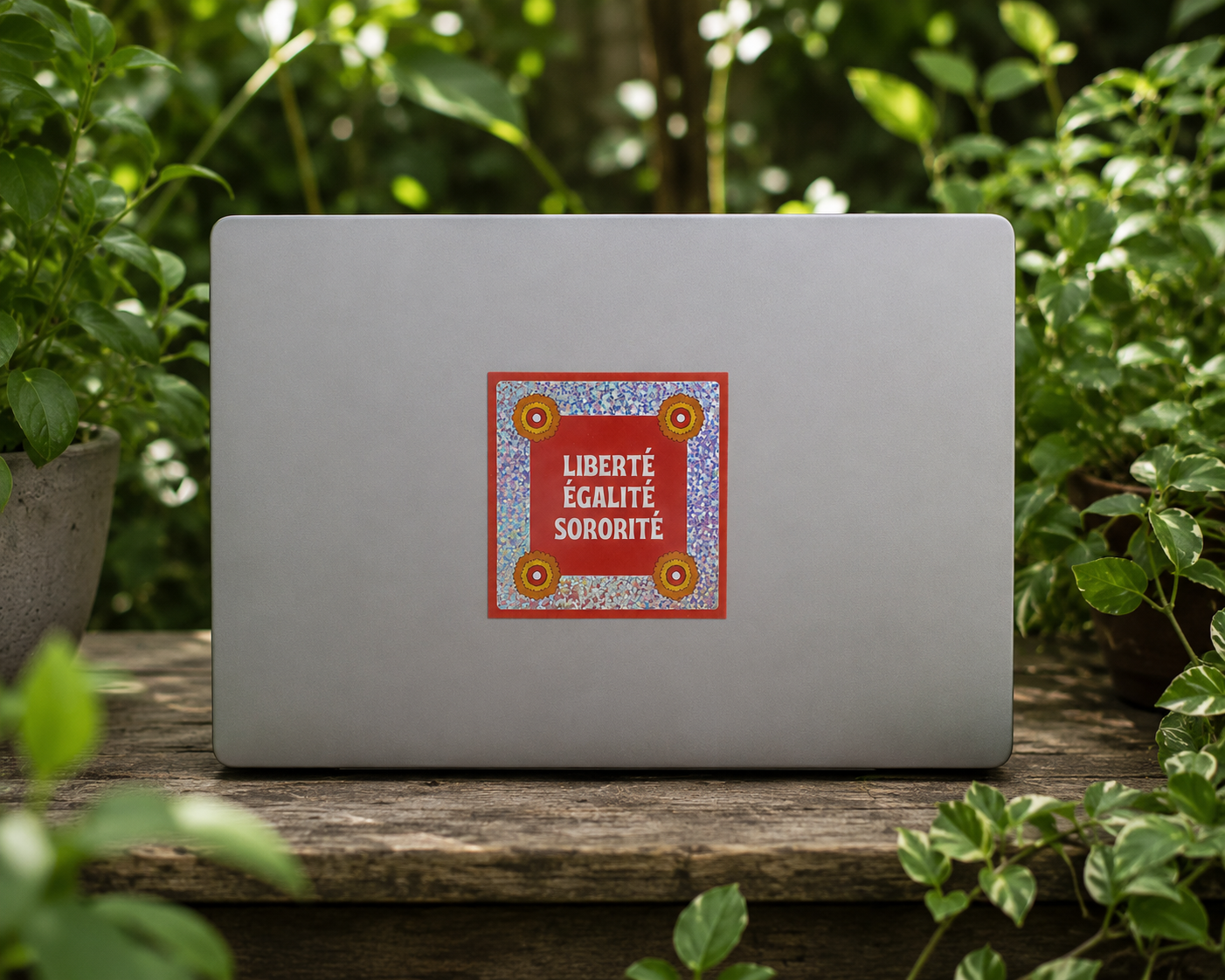 Sticker pailleté LIBERTE EGALITE SORORITE