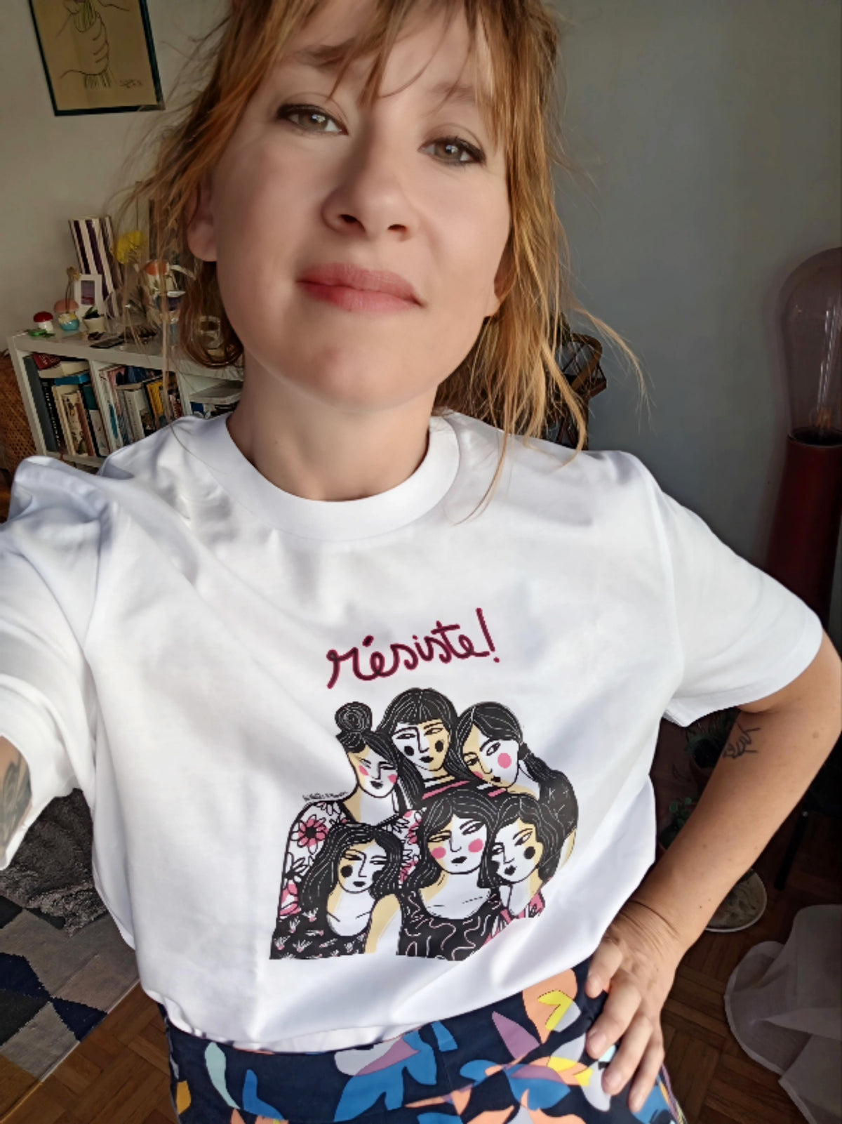 Tee-shirt RESISTE - Collab' Paillettes et Mimosas
