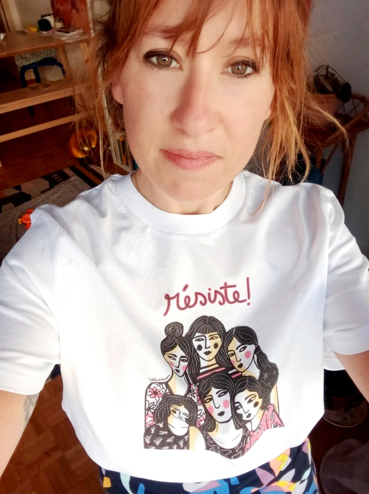 Tee-shirt RESISTE - Collab' Paillettes et Mimosas
