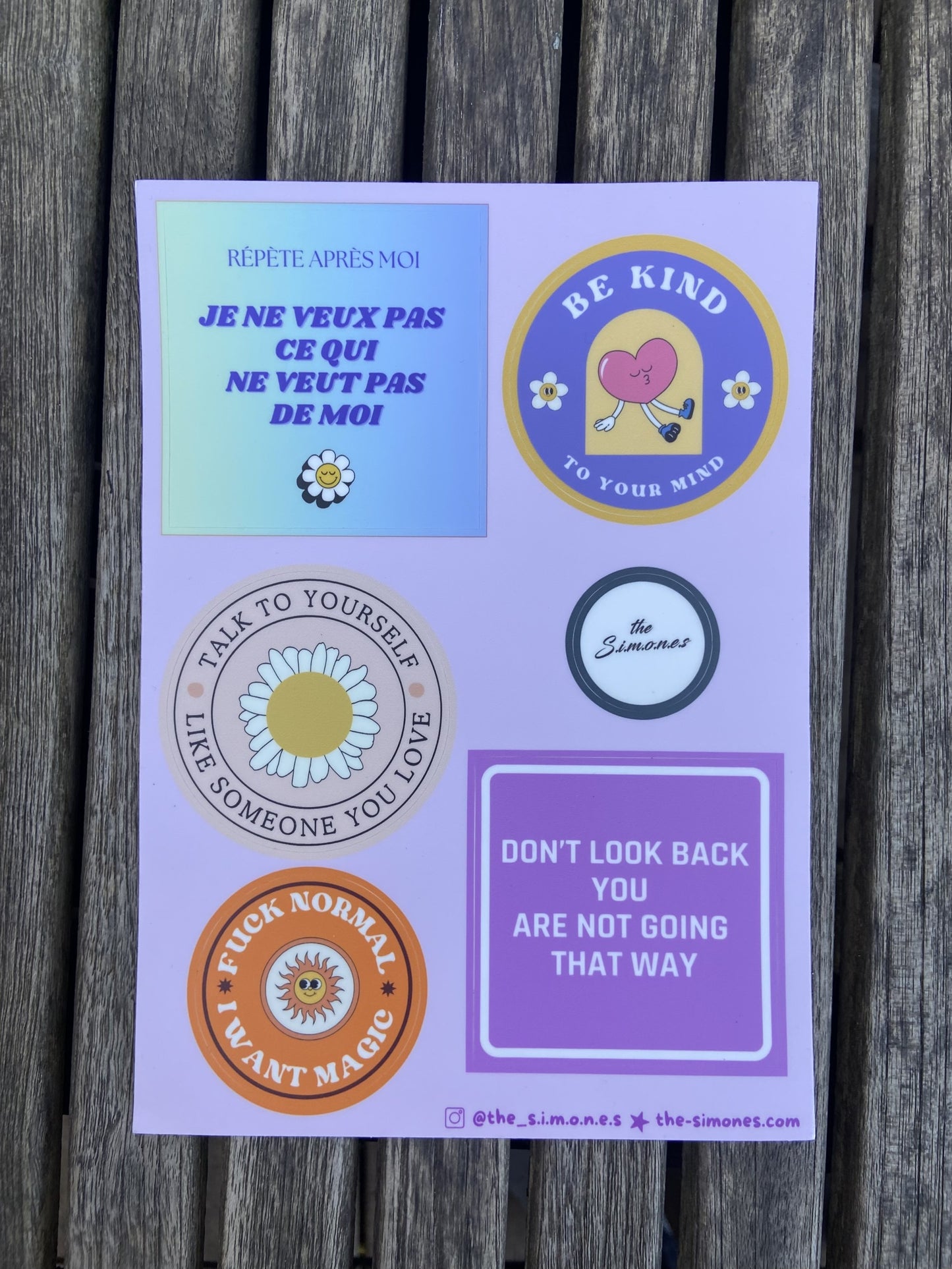 Planche de Stickers SELF CARE