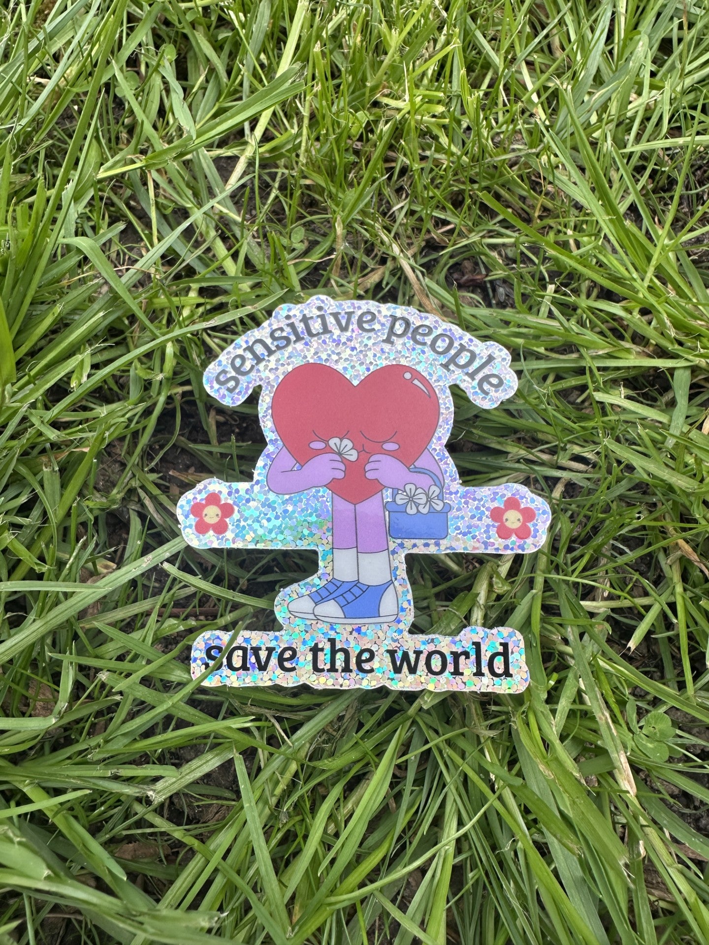 Sticker pailleté SENSITIVE PEOPLE