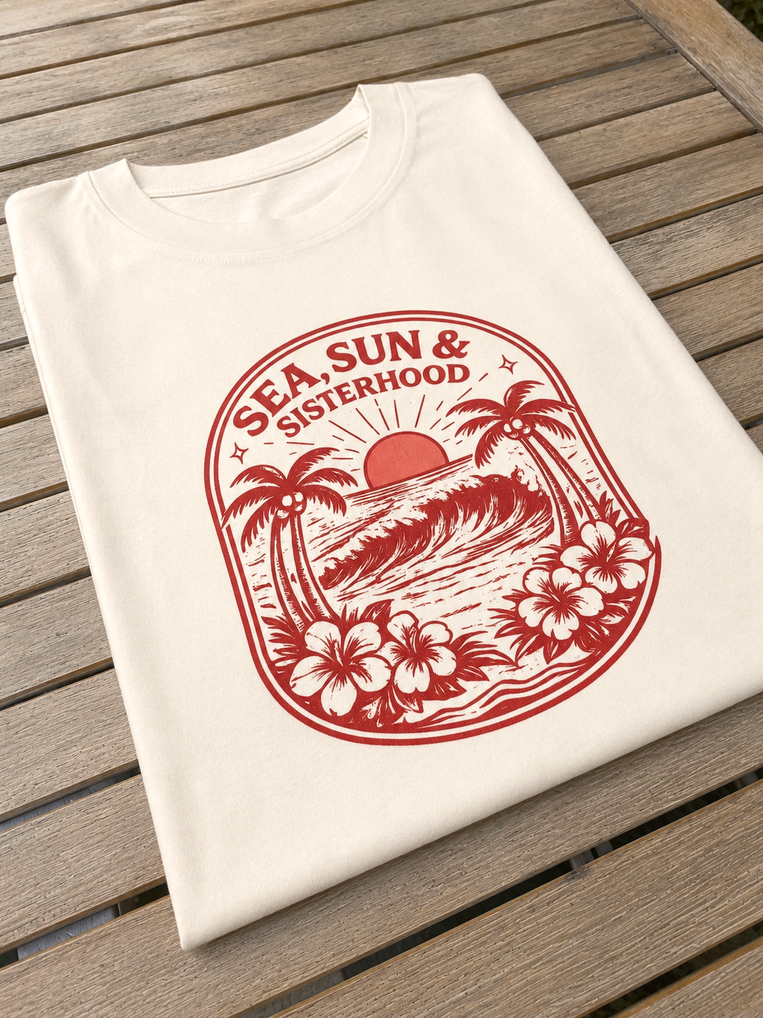 Tee-shirt écru SISTERHOOD