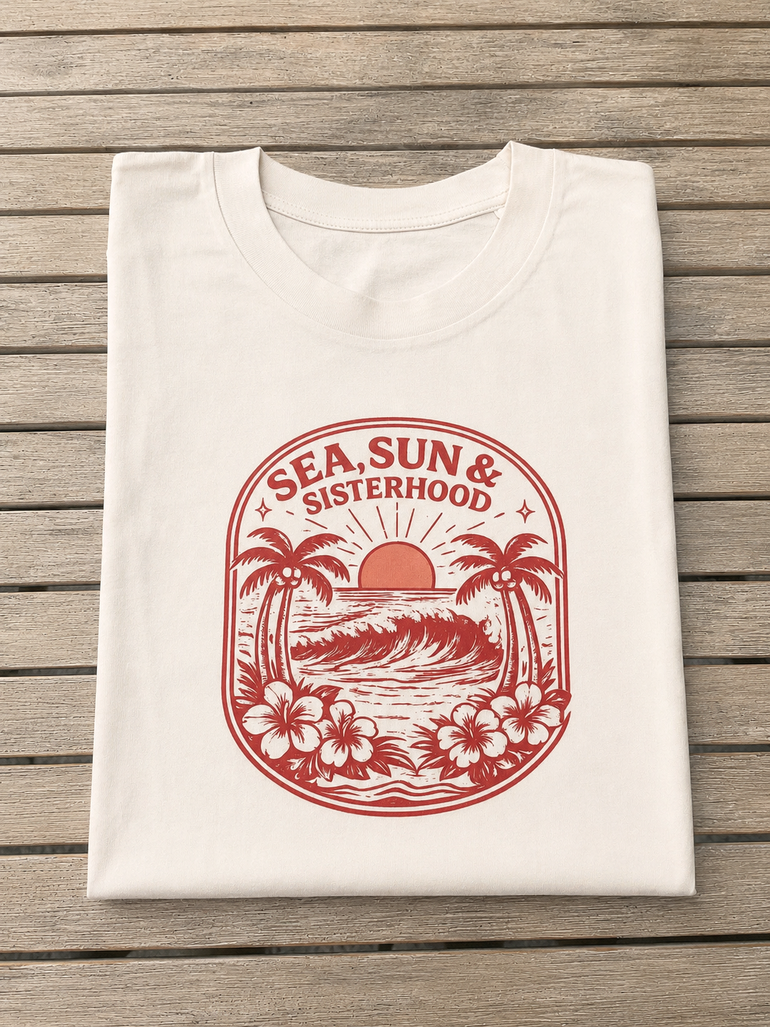 Tee-shirt écru SISTERHOOD
