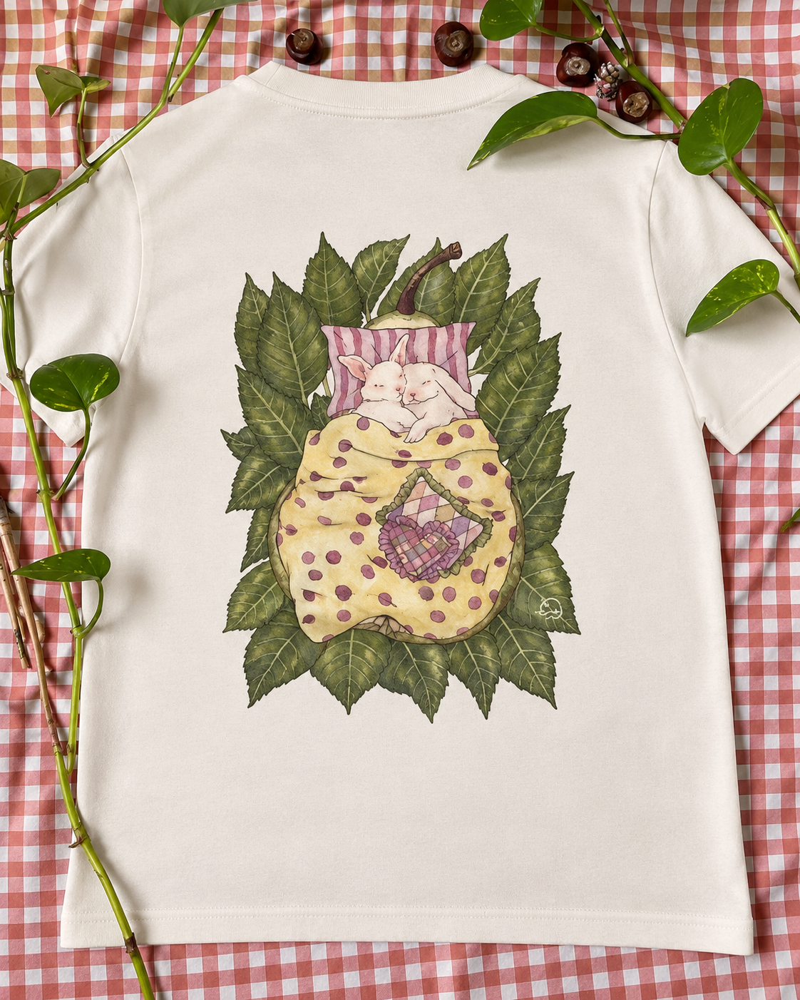 Tee-shirt écru LAPINS - Collab' Axelle Pomares