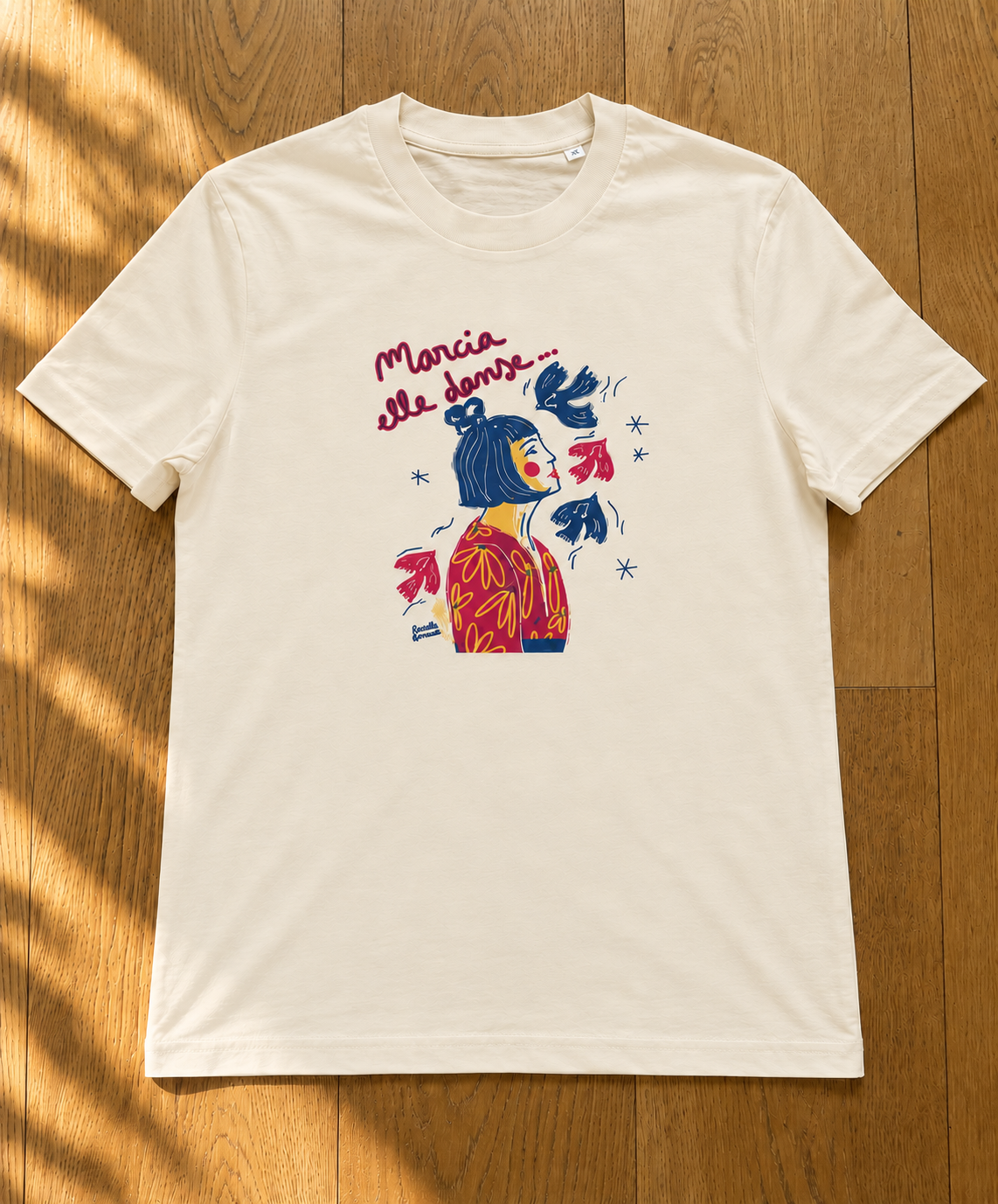 Tee-shirt écru MARCIA - Collab' Paillettes et Mimosas