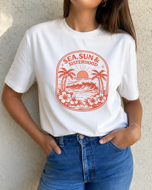 Tee-shirt écru SISTERHOOD