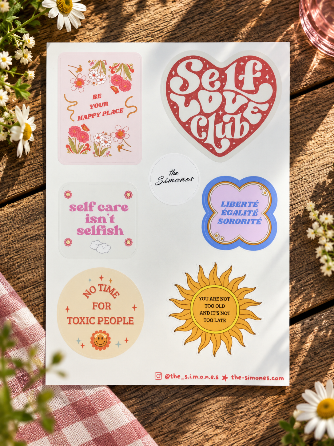 Planche de Stickers SELF LOVE