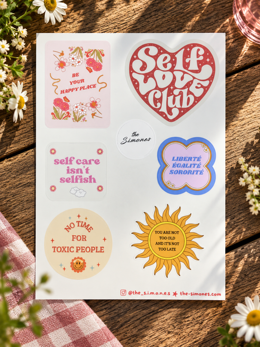 Planche de Stickers SELF LOVE