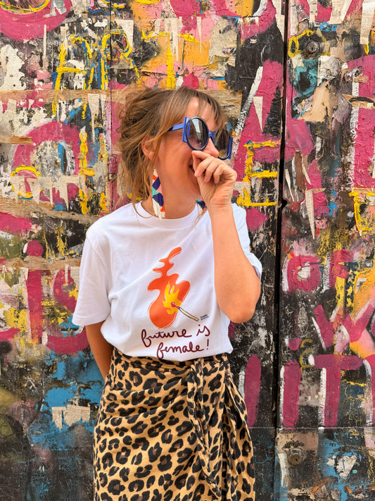 Tee-shirt FUTURE IS FEMALE - Collab' Paillettes et Mimosas
