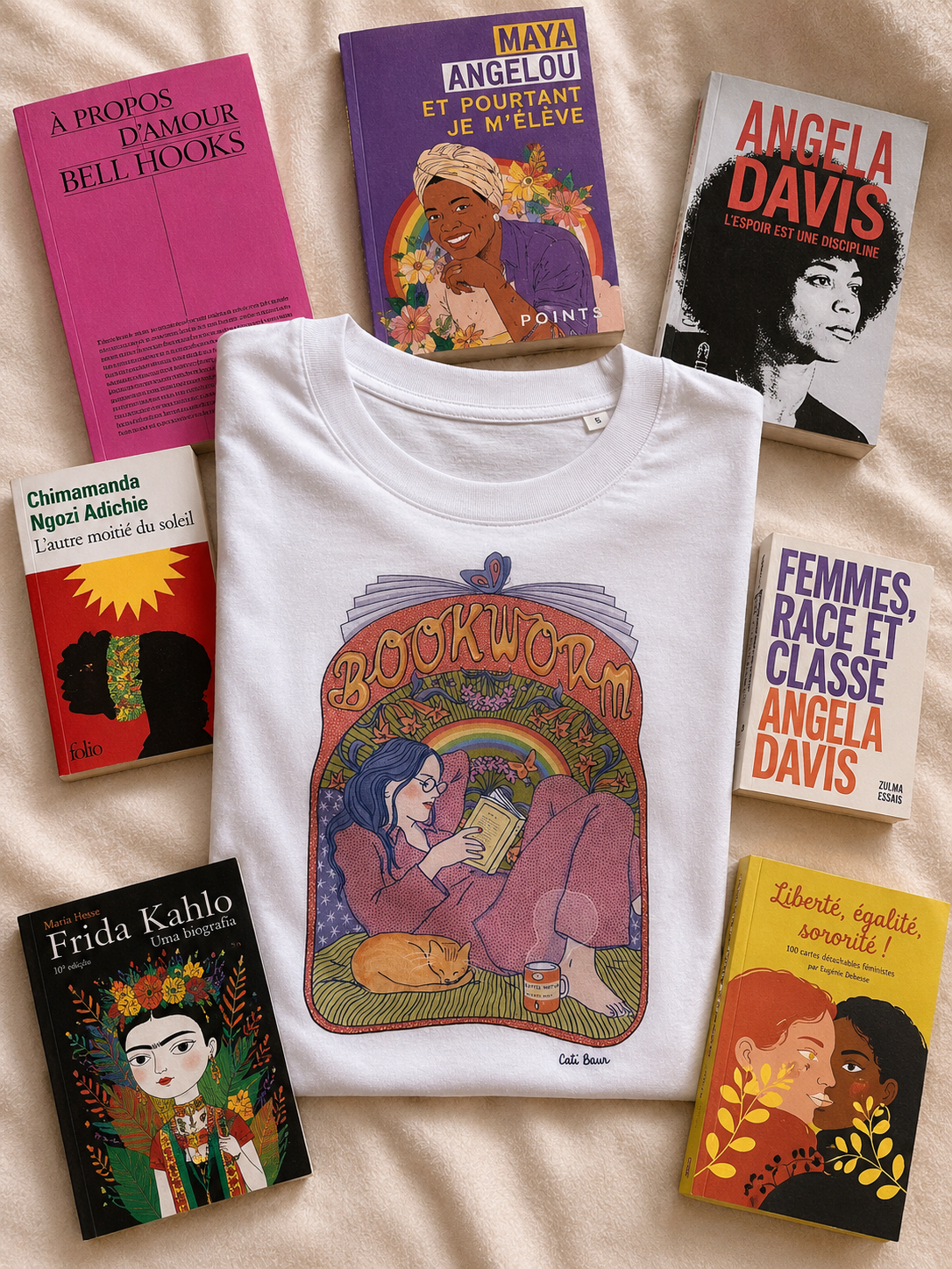 Tee-shirt BOOKWORM - Collab' Cati Baur