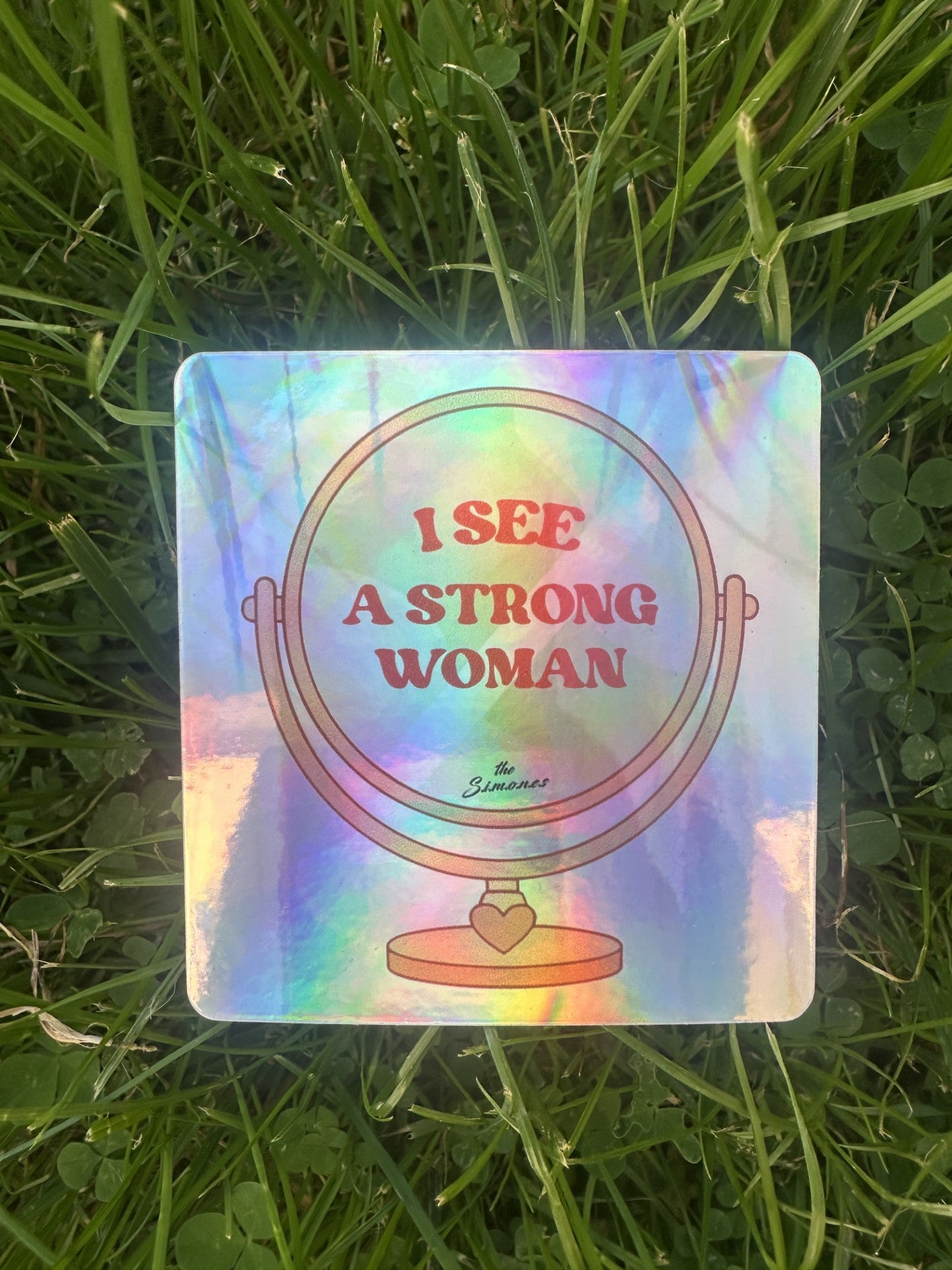 Sticker holographique STRONG WOMAN
