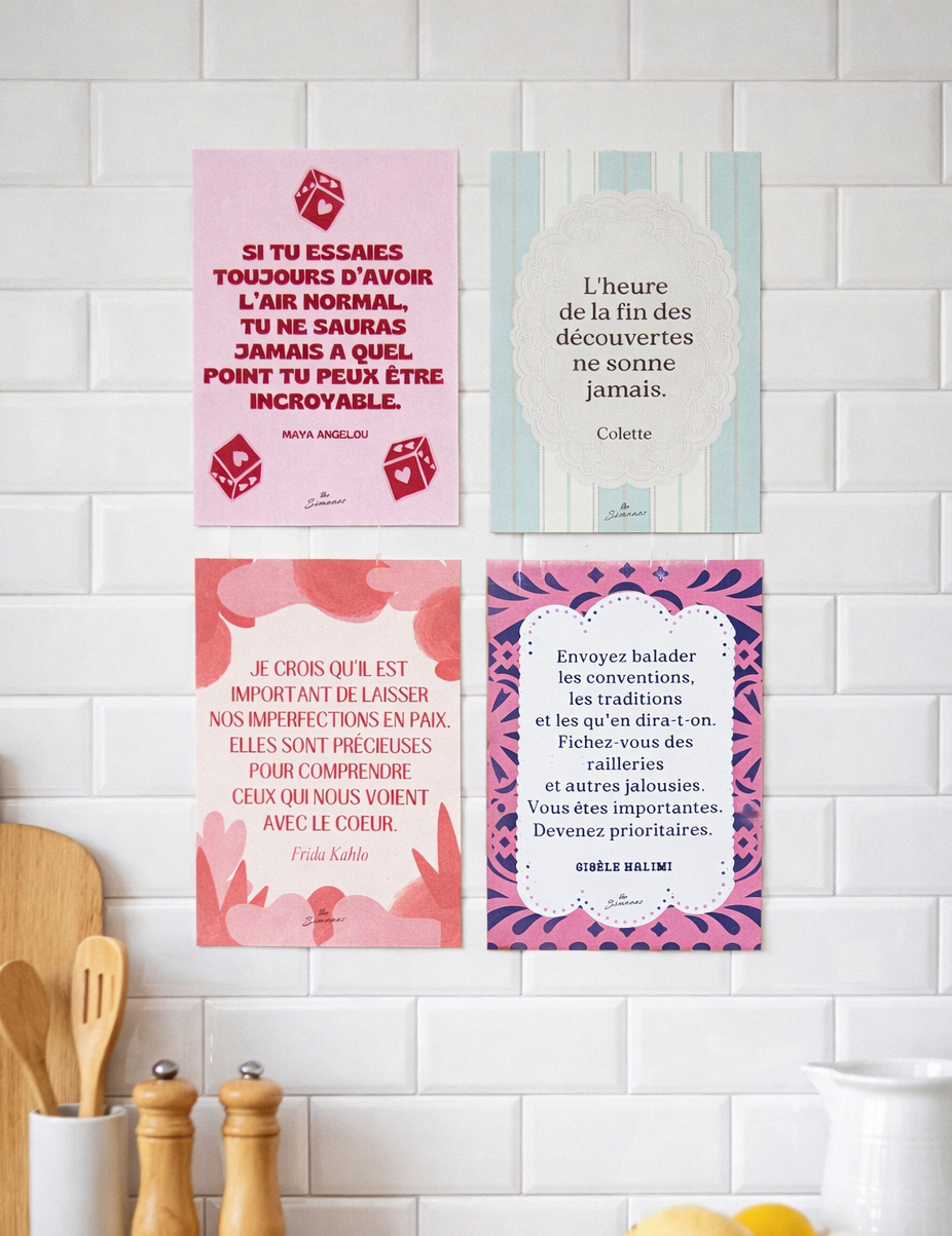 Lot de 4 cartes postales - LES INDOMPTABLES