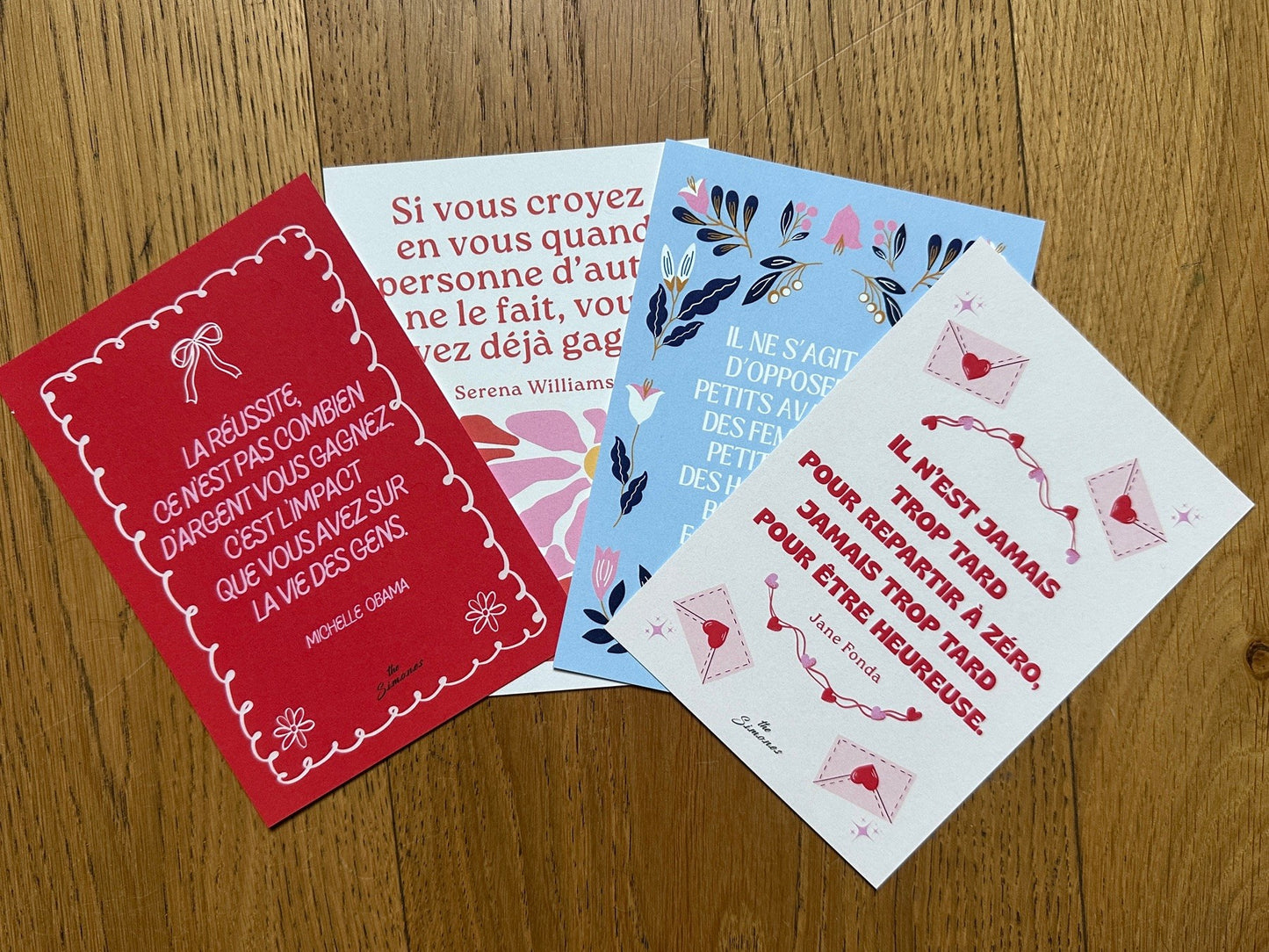 Lot de 4 cartes postales - LES CONTEMPORAINES