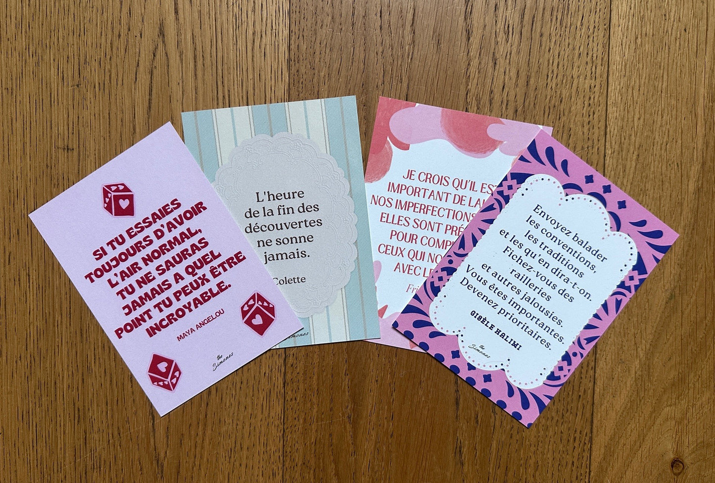 Lot de 4 cartes postales - LES INDOMPTABLES