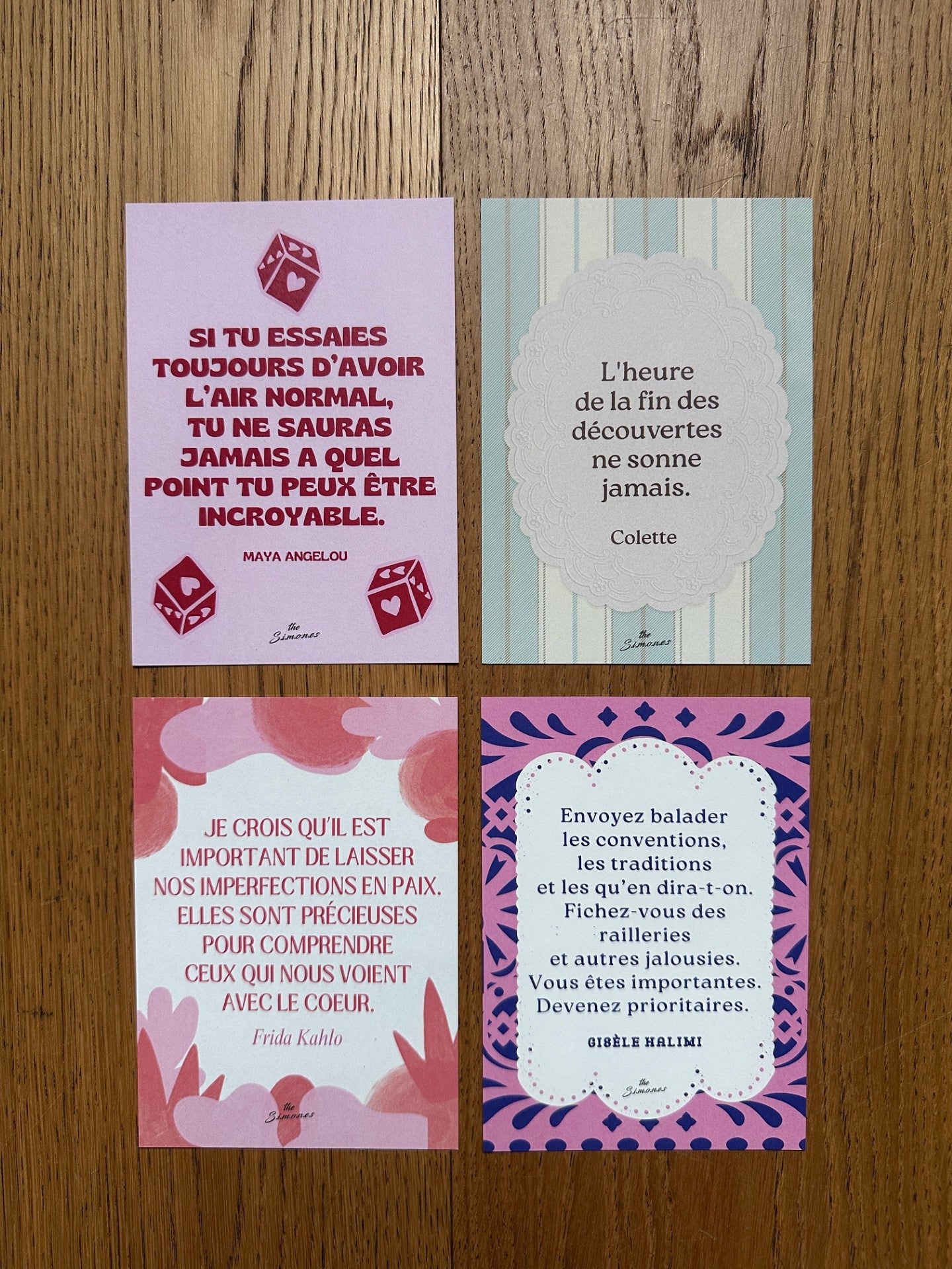 Lot de 4 cartes postales - LES INDOMPTABLES