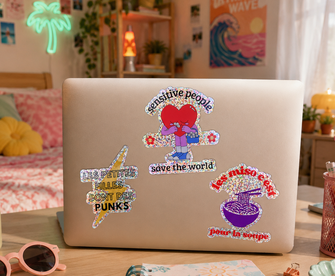 Sticker pailleté PUNKS
